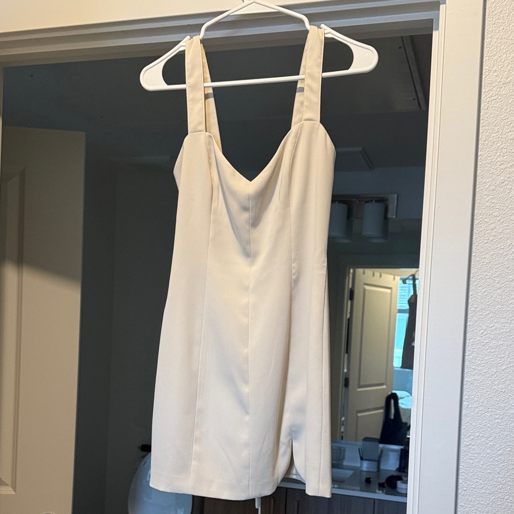 Peppermayo Cream Mini Dress with Wide Straps